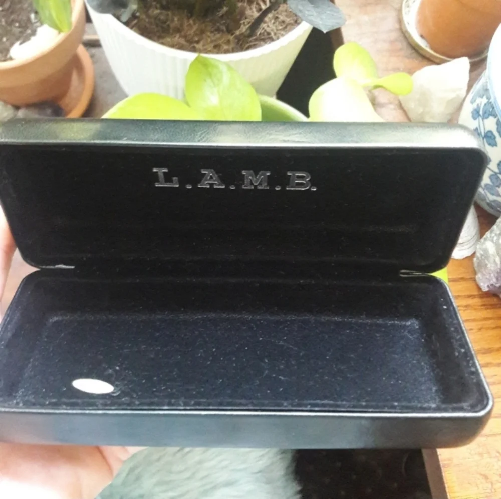 L.A.M.B. Vintage Sunglass Leather Case Velvet Lined Gwen Stefani Collectible